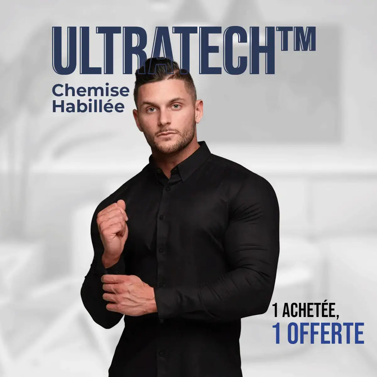 Chemise Habillée pour Homme Coupe Slim UltraTech™ (1 Achetée, 1 Offerte)