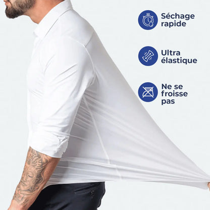 Chemise Habillée pour Homme Coupe Slim UltraTech™ (1 Achetée, 1 Offerte)